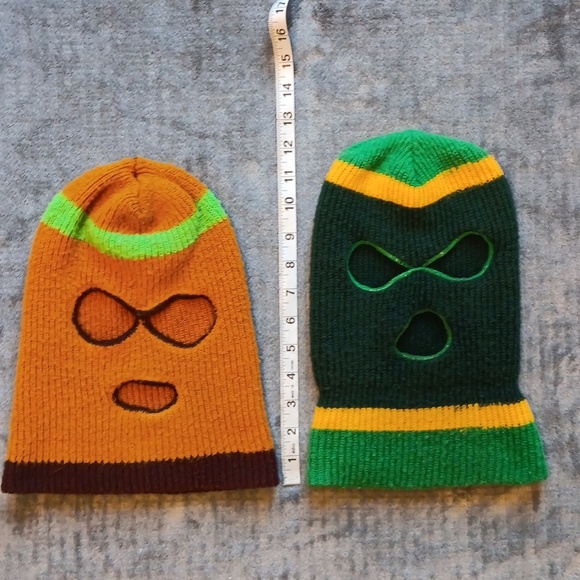 70s 80s Vintage Knit Ski Masks, Retro Snowboarding, Winter Fall Beanie - Picture 6 of 10